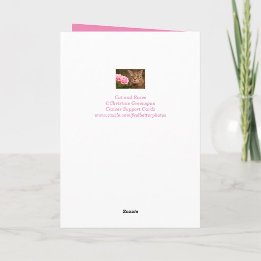 Kat- en Rozen Borstkanker Kaart (Achterkant)