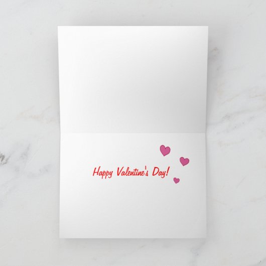 Kat en Rozen Valentijn Kaart (Binnen)