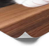 Kat en schattige kat in geel pet | AI Art. Poster (Hoek)