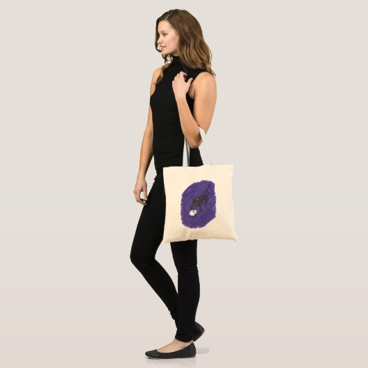 Kat en schedel tote bag (Voorkant (model))