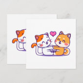 Kat en Shiba Inu (Voorkant / Achterkant)