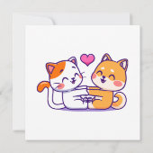 Kat en Shiba Inu (Achterkant)