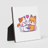 Kat En Shiba Inu Fotoplaat (Voorkant)