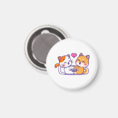 Kat en Shiba Inu Magneet (Voorkant / Achterkant)
