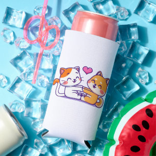 Kat en Shiba Inu Seltzer Blikjeskoeler