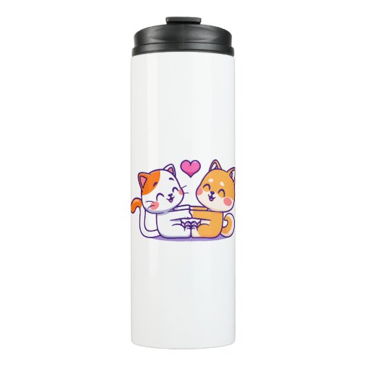 Kat en Shiba Inu Thermosbeker (Voorkant)