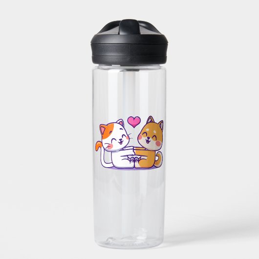 Kat En Shiba Inu Waterfles (Voorkant)