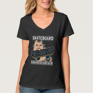 Kat- en skateboarvrienden Forever SK8 T-shirt