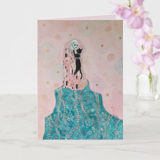 Kat en skelet  kaart (Orchidee)