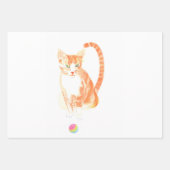 Kat en Speelgoed Inpakpapier Vel (Voorkant)