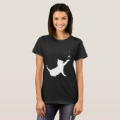 Kat en spin in Silhouette T-shirt (Voorkant volledig)