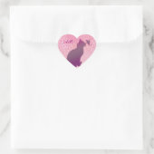 : Kat en sprookjesmuis Hart Sticker (Tas)