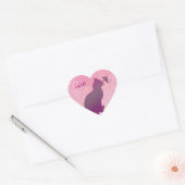 : Kat en sprookjesmuis Hart Sticker (Envelop)