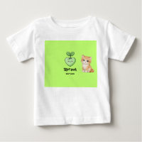 kat en spruit cartoon design t-shirt