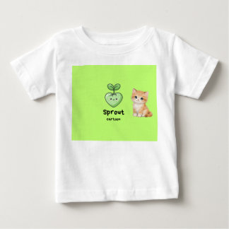 kat en spruit cartoon design t-shirt