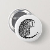Kat en staart ronde button 5,7 cm (Voorkant /achterkant)