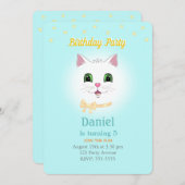 Kat en sterren op uitnodiging van Light Blue Boy B (Voorkant / Achterkant)