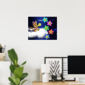 Kat en Sterren Poster (Thuiskantoor)