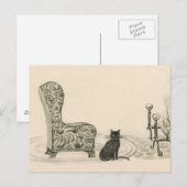 Kat en stoel uit het boek van 1921 briefkaart (Voorkant / Achterkant)
