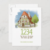 Kat en structuur van het kattenhuis We hebben naar Aankondigingskaart (Voorkant / Achterkant)