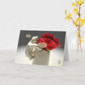 Kat en thee Rozen U zult mijn Valentijn zijn Kaart (Gele Bloem)