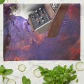 Kat en toetsenbord theedoek (Gevouwen)