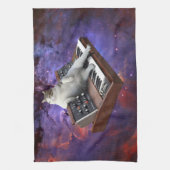 Kat en toetsenbord theedoek (Verticaal)