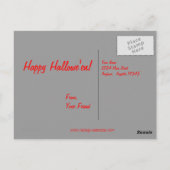 Kat en uil in het  Halloween Briefkaart (Achterkant)