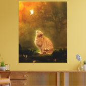 Kat en vet canvas afdruk (Insitu (Woonkamer))