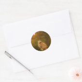 Kat en vet ronde sticker (Envelop)