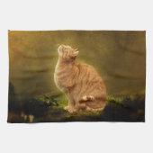 Kat en vet theedoek (Horizontaal)