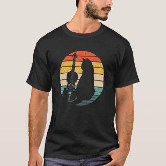Kat en viool muziekinstrument grappige kitten lief t-shirt