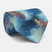 Kat en viool stropdas (Opgerold)