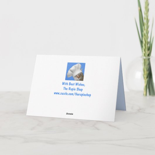 Kat en vis Funny Vaderdag Kaart (Achterkant)