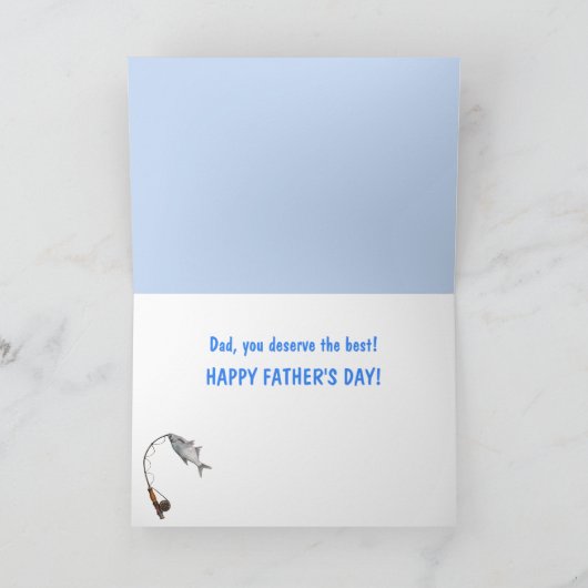 Kat en vis Funny Vaderdag Kaart (Binnen)