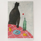 Kat en vis legpuzzel (Verticaal)