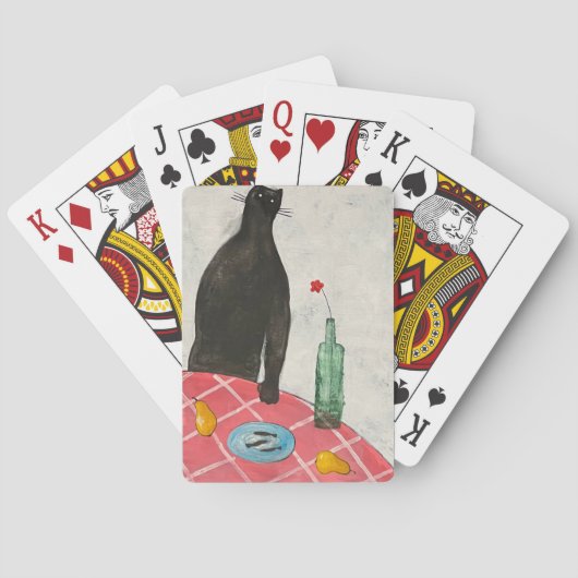 Kat en vis pokerkaarten (Achterkant)