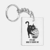 Kat en vis sleutelhanger (Voorkant Links)