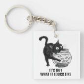 Kat en vis sleutelhanger (Voorkant)