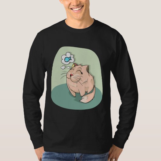 Kat en vis t-shirt (Voorkant)