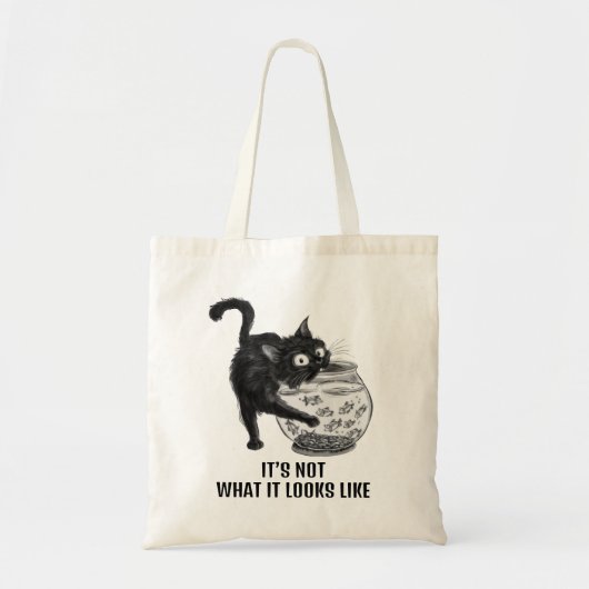 Kat en vis tote bag (Voorkant)