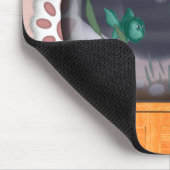 Kat en viskom Mousepad Muismat (Hoek)