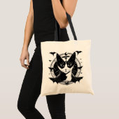 Kat en vleermuizen I Tote Bag (Voorkant (product))