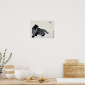 Kat en vlinder poster (Keuken)
