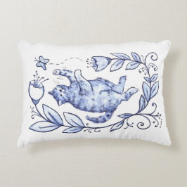 Kat en vlinderkussen accent kussen