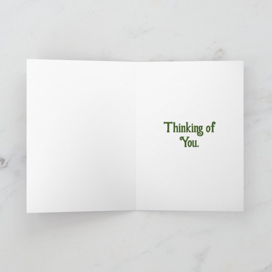 Kat en vlinders, denken aan je kaart (Binnen)