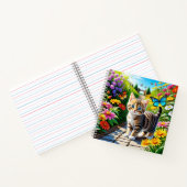 Kat en vlinders notitieboek (Binnen)