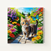 Kat en vlinders notitieboek (Achterkant)
