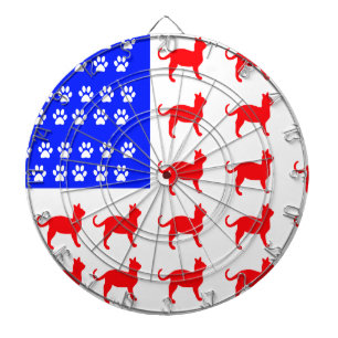 Kat- en voetmarkering dartbord