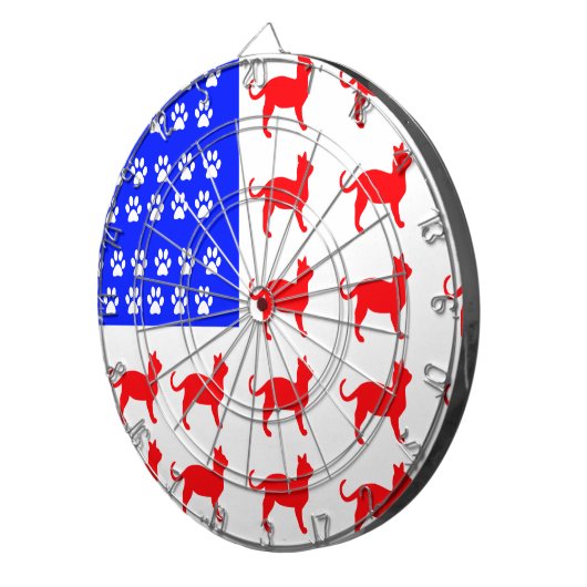 Kat- en voetmarkering dartbord (Voorkant Rechts)